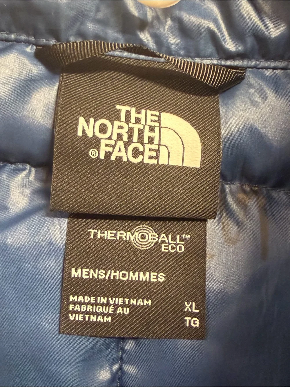 The North Face Men’s Blue Quilted Down Vest Size XL